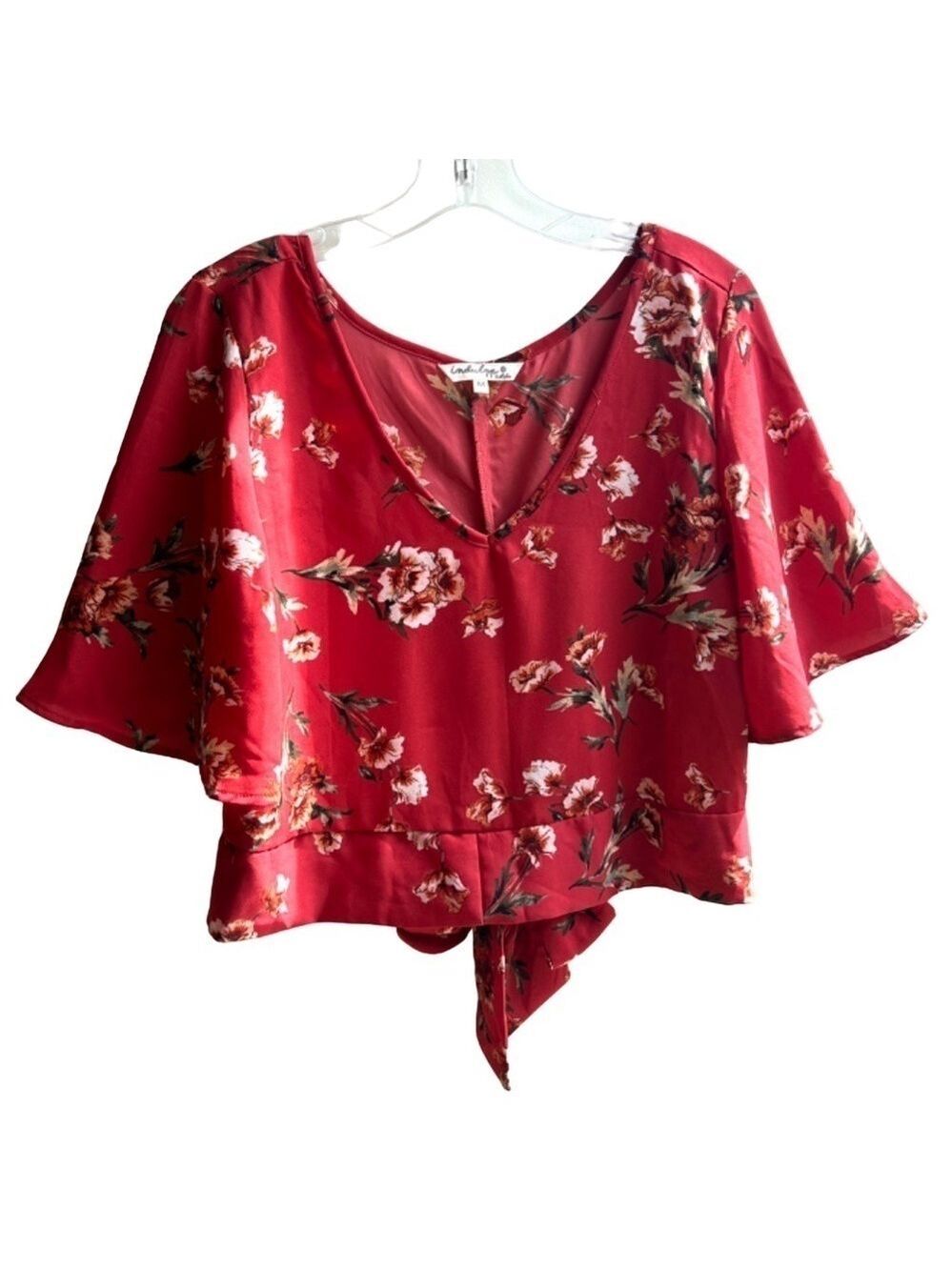 Indulge Short Sleeve V Neck Crop Top